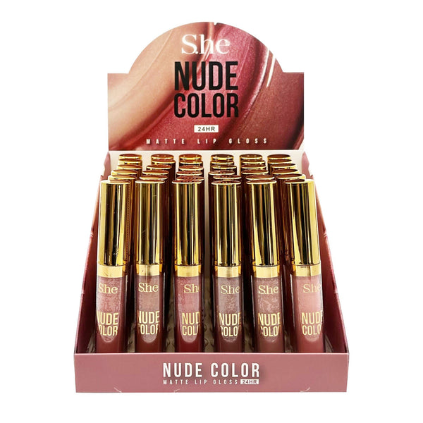 SH - LG470 Nude Color Matte Lip Gloss 24HR : 3 DZ - CosmeticholicS.heSHLG470LipsSH - LG470 Nude Color Matte Lip Gloss 24HR : 3 DZ
