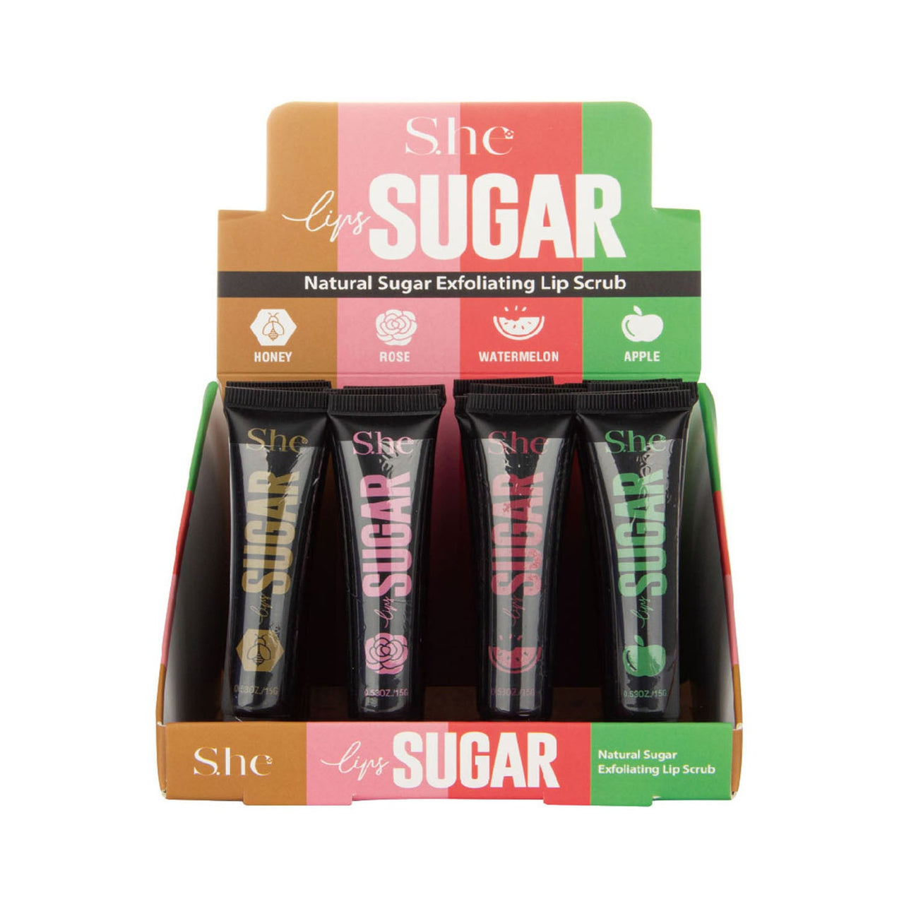 SH - LS480 Lips Sugar Natural Sugar Exfoliating Lip Scrub : 24 PCS - CosmeticholicS.heSHLS480LipsS.he LS480 Lips Sugar Natural Sugar Exfoliating Lip Scrub Cosmetic Wholesale - Cosmeticholic