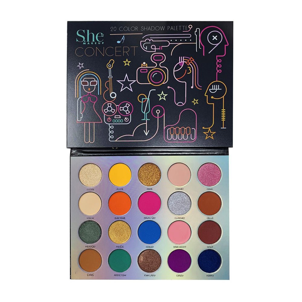 SH - SP08 : "Concert" 20 Color Shadow Palette 6 PC - CosmeticholicS.heSHSP08EyesSH - SP08 : "Concert" 20 Color Shadow Palette 6 PC