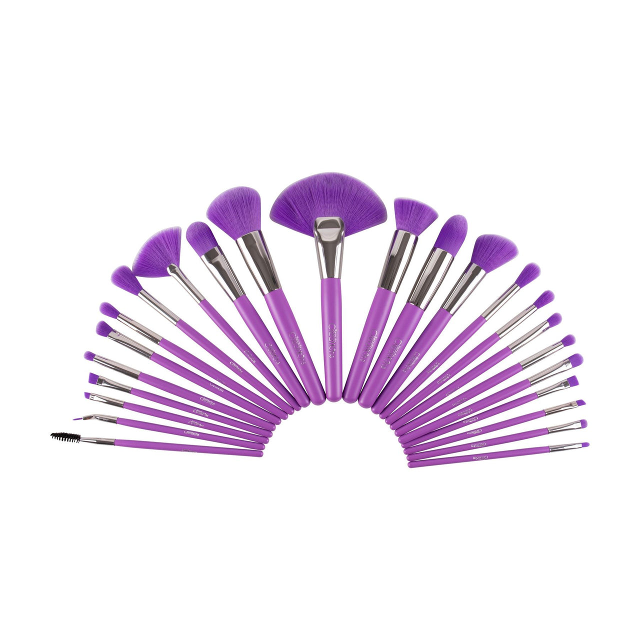 BC-B24NP : The Neon Purple 24 Piece Brush Set 3 PC