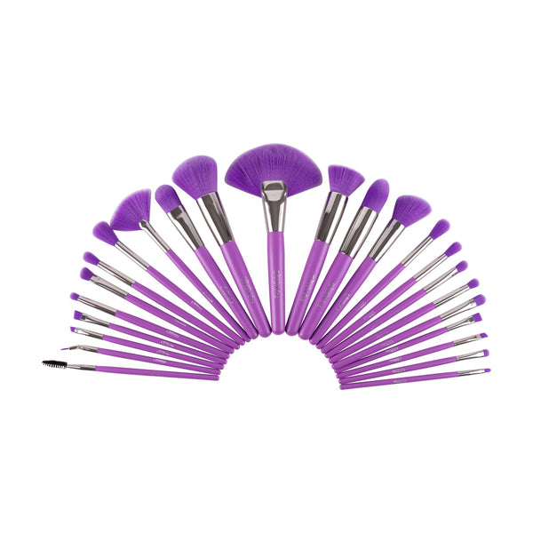 BC-B24NP : The Neon Purple 24 Piece Brush Set 3 PC